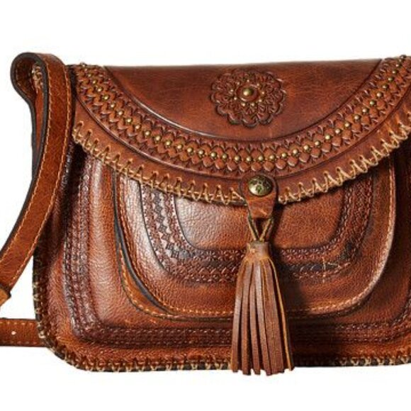 Good Condition, PATRICIA NASH, Beaumont Crossbody, Cognac Leather - Picture 8 of 8